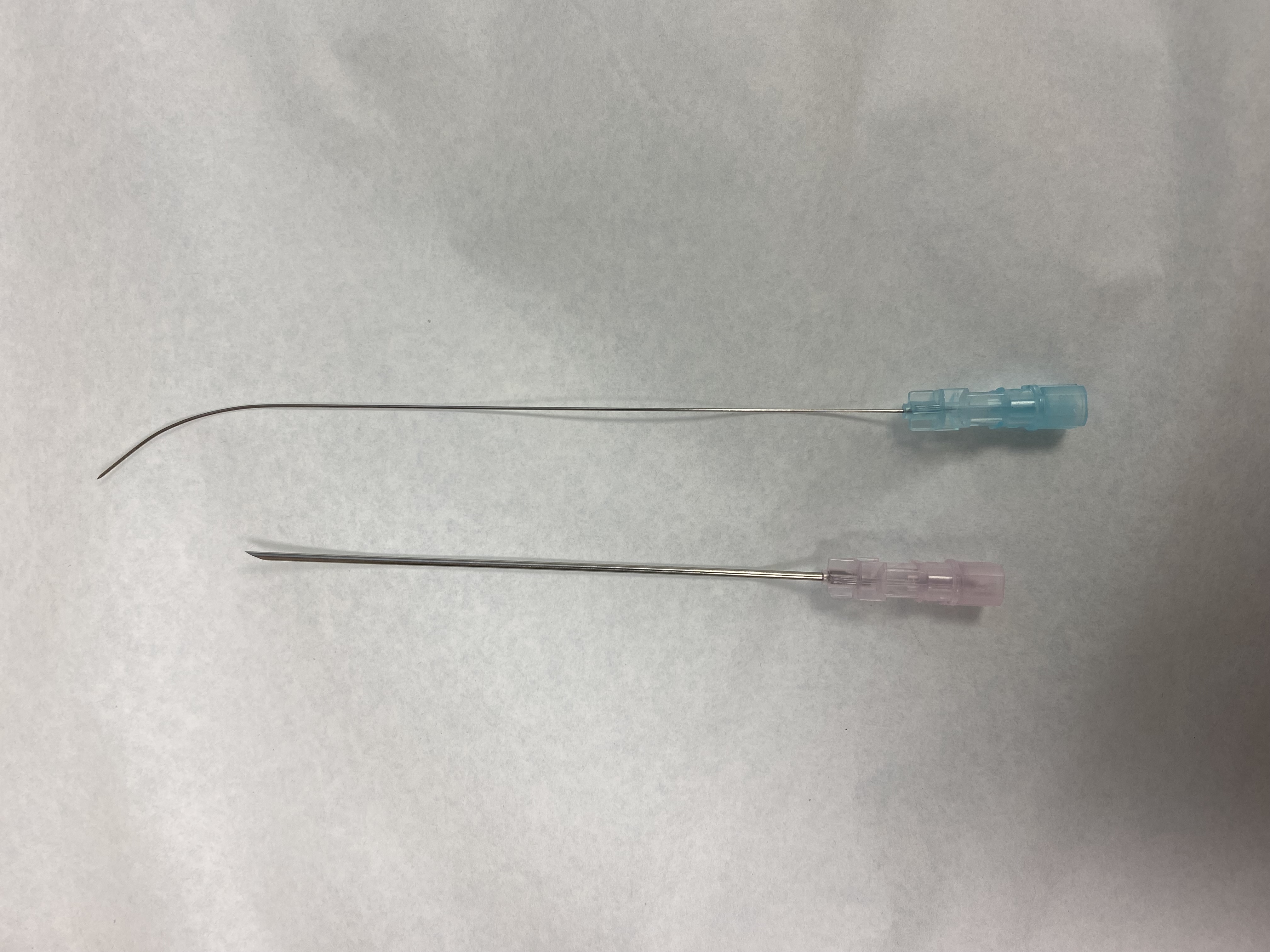 Initial setup for needle-over needle technique for difficult L5/S1 entry