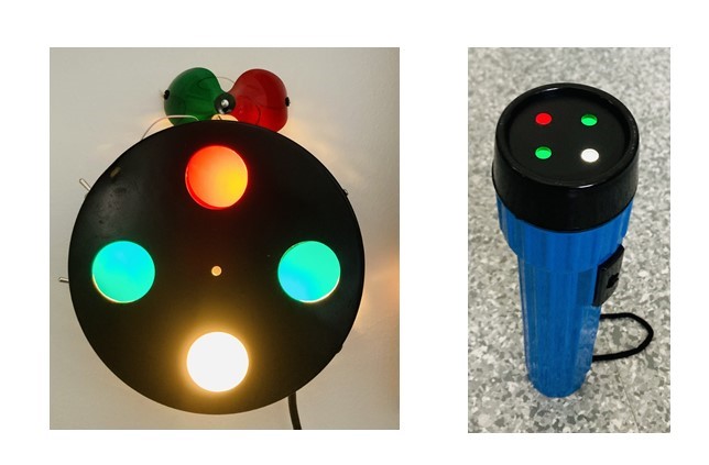 Worth's Four Dot test (wall mounted and portable)  used to test ocular deviation and strabismus.