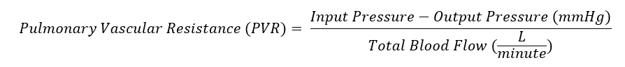 <p>Pulmonary Vascular Resistance Derived from Ohm's Law